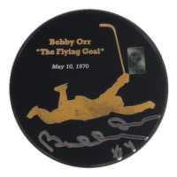 Bobby Orr Signed "The Flying Goal" Commemorative Hockey Puck (GNR) at PristineAuction.com