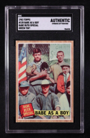 Babe Ruth 1962 Topps #135A Babe as a Boy Green Tint (SGC Authentic) at PristineAuction.com