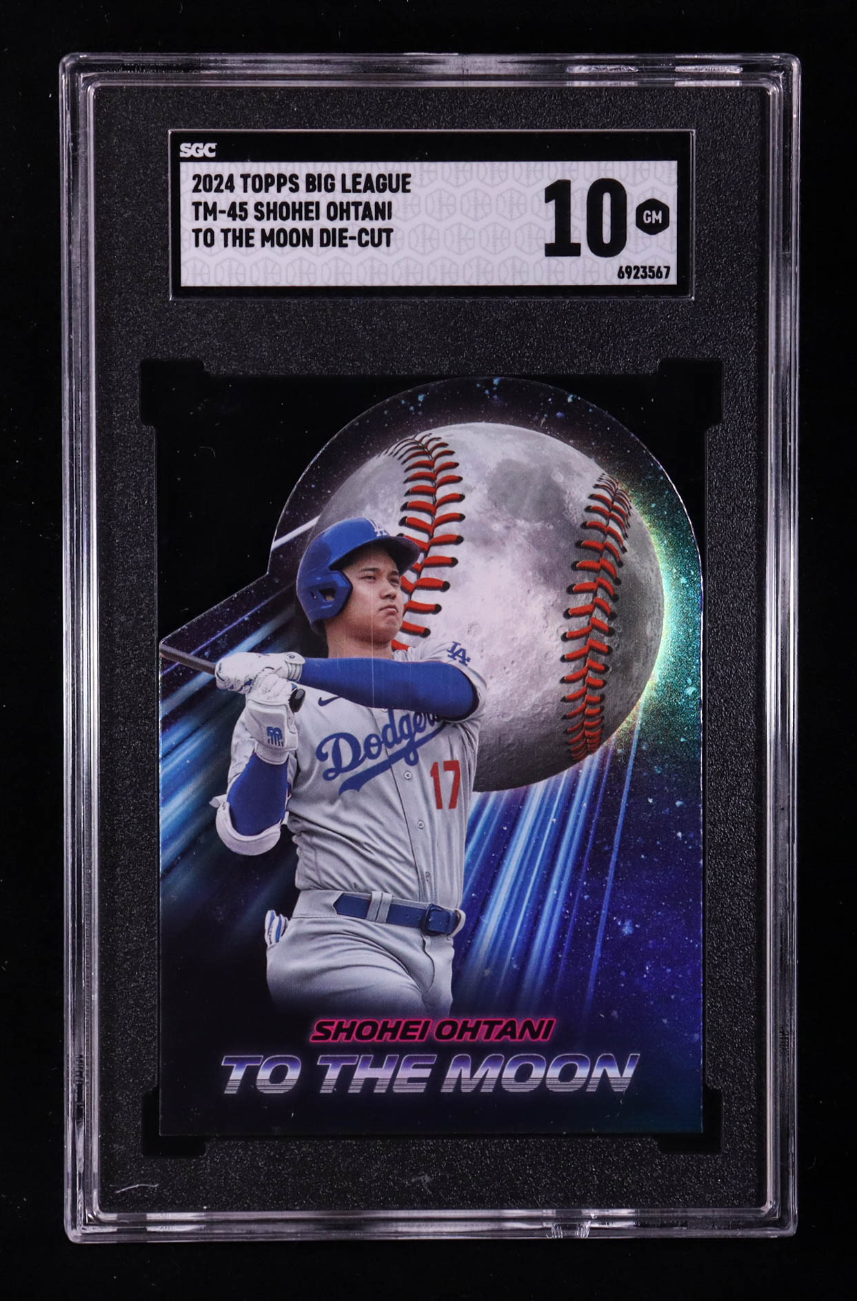 Shohei Ohtani 2024 Topps Big League To The Moon Die-Cut #TM-45 (SGC 10) at PristineAuction.com Shohei Ohtani 2024 Topps Big League To The Moon Die-Cut #TM-45 (SGC 10) at PristineAuction.com