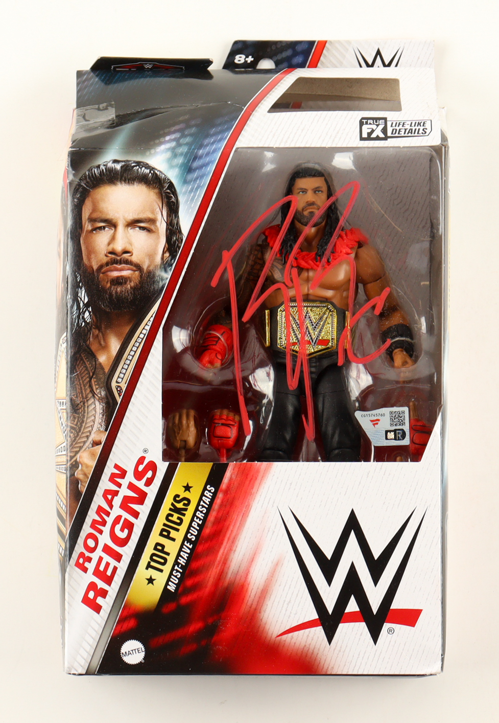 Roman Reigns Signed WWE Greatest Hits Collection Action Figure (Fanatics) at PristineAuction.com Roman Reigns Signed WWE Greatest Hits Collection Action Figure (Fanatics) at PristineAuction.com