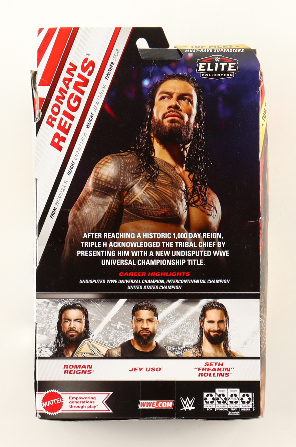 Roman Reigns Signed WWE Greatest Hits Collection Action Figure (Fanatics) at PristineAuction.com Roman Reigns Signed WWE Greatest Hits Collection Action Figure (Fanatics) at PristineAuction.com