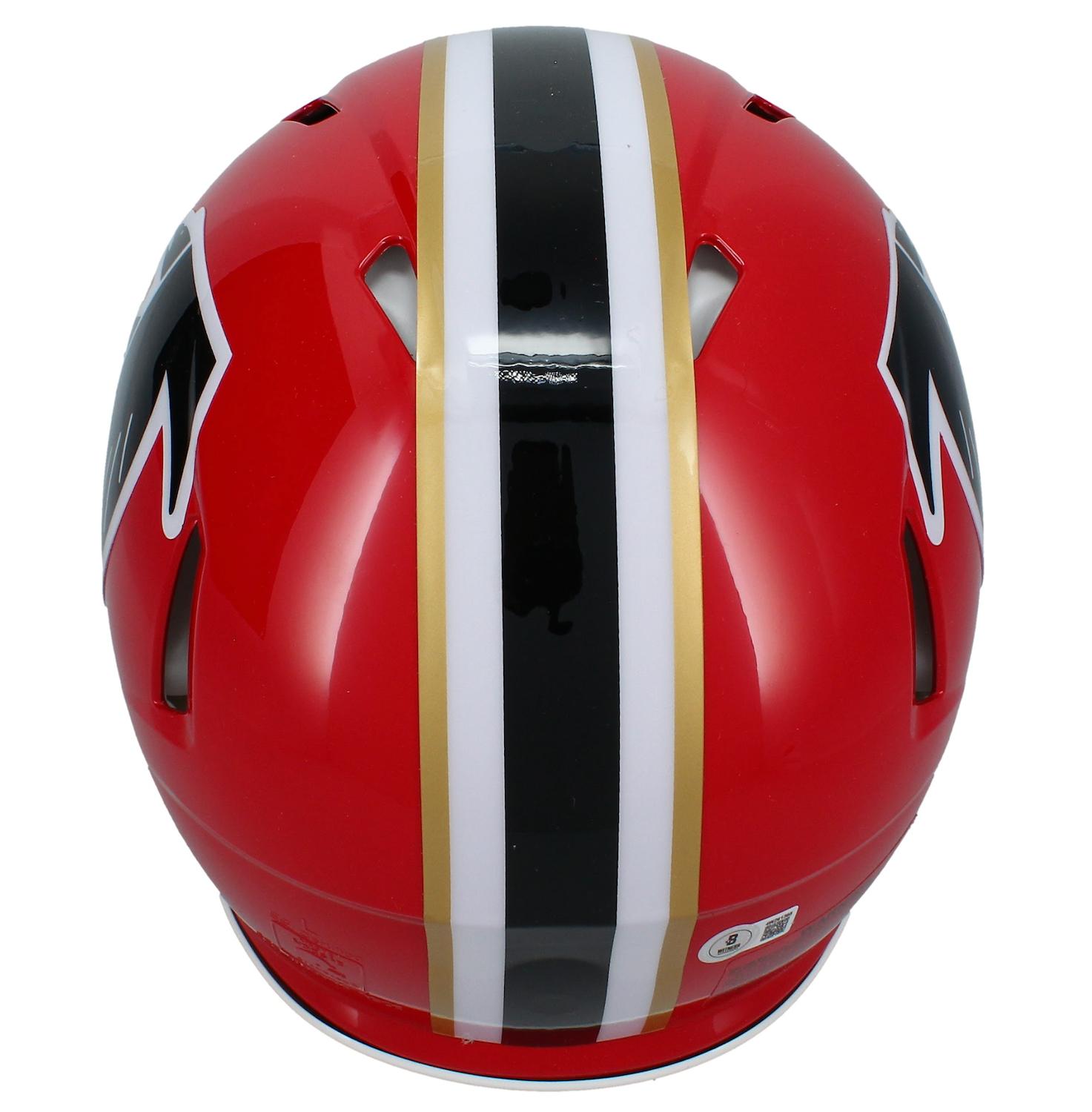 Bijan Robinson Signed Falcons Full-Size Authentic On-Field Throwback Alternate Speed Helmet (Beckett) at PristineAuction.com Bijan Robinson Signed Falcons Full-Size Authentic On-Field Throwback Alternate Speed Helmet (Beckett) at PristineAuction.com