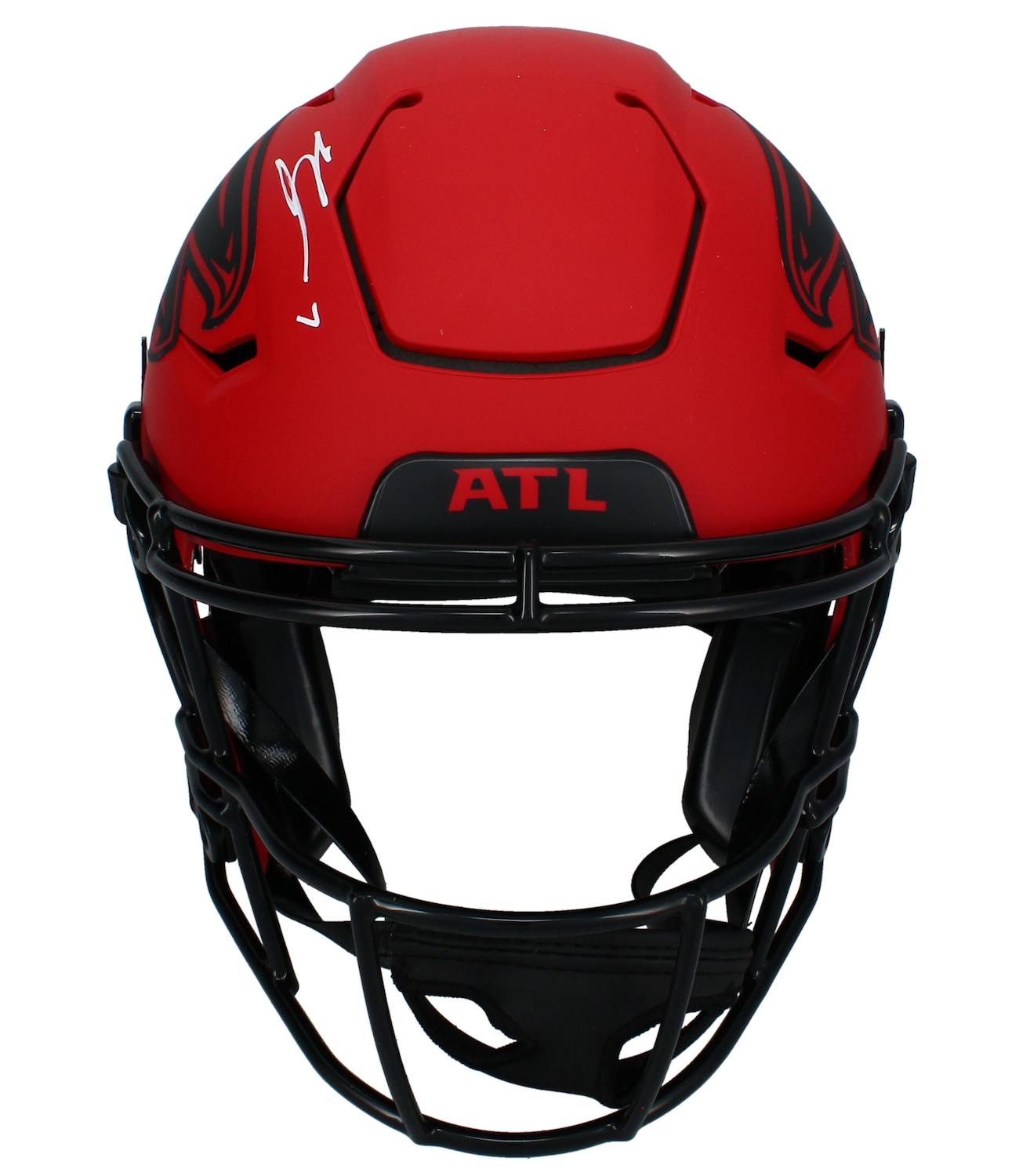 Bijan Robinson Signed Falcons Full-Size Authentic On-Field Rave Alternate Speedflex Helmet (Beckett) at PristineAuction.com Bijan Robinson Signed Falcons Full-Size Authentic On-Field Rave Alternate Speedflex Helmet (Beckett) at PristineAuction.com