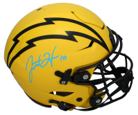 Justin Herbert Signed Chargers Full-Size Authentic On-Field Rave Alternate Speedflex Helmet (Fanatics) at PristineAuction.com