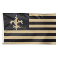 Rashid Shaheed Signed Saints 3x5 Flag (Beckett) at PristineAuction.com