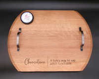 Oak Barrel Charcuterie Board - JR Squared at PristineAuction.com