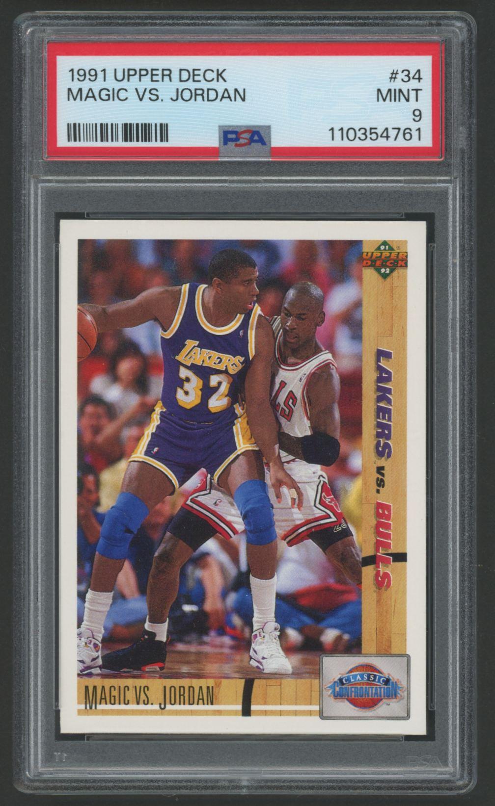 Magic Johnson / Michael Jordan 1991-92 Upper Deck CC #34 (PSA 9) at PristineAuction.com Magic Johnson / Michael Jordan 1991-92 Upper Deck CC #34 (PSA 9) at PristineAuction.com