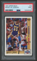 Magic Johnson / Michael Jordan 1991-92 Upper Deck CC #34 (PSA 9) at PristineAuction.com