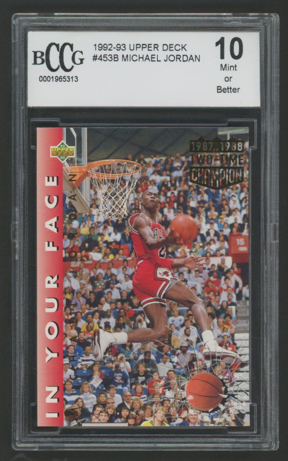 Michael Jordan 1992-93 Upper Deck #453B (BCCG 10) at PristineAuction.com Michael Jordan 1992-93 Upper Deck #453B (BCCG 10) at PristineAuction.com
