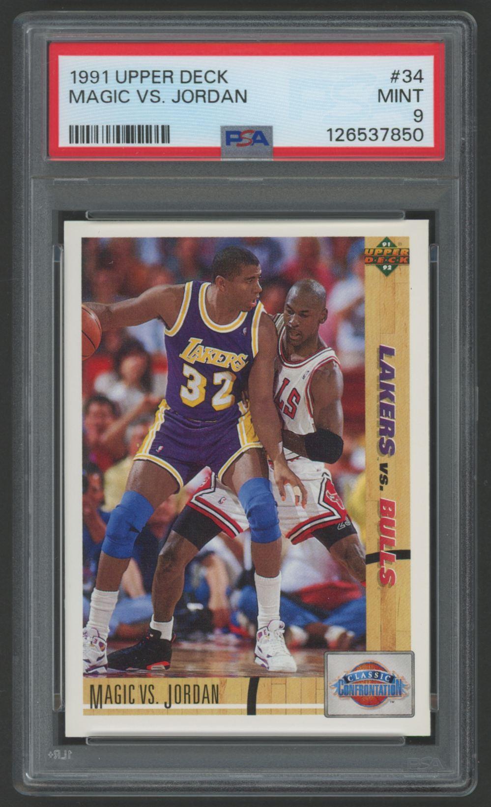 Magic Johnson / Michael Jordan 1991-92 Upper Deck CC #34 (PSA 9) at PristineAuction.com Magic Johnson / Michael Jordan 1991-92 Upper Deck CC #34 (PSA 9) at PristineAuction.com