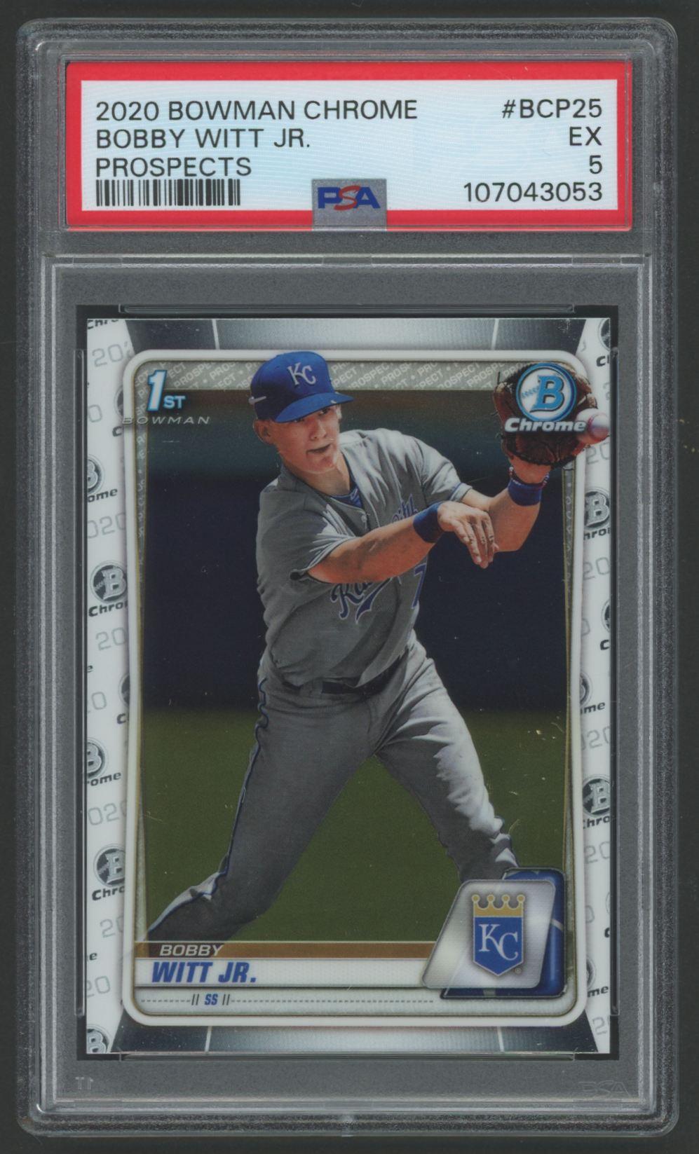 Bobby Witt Jr. 2020 Bowman Chrome Prospects #BCP52 (PSA 5) at PristineAuction.com Bobby Witt Jr. 2020 Bowman Chrome Prospects #BCP52 (PSA 5) at PristineAuction.com