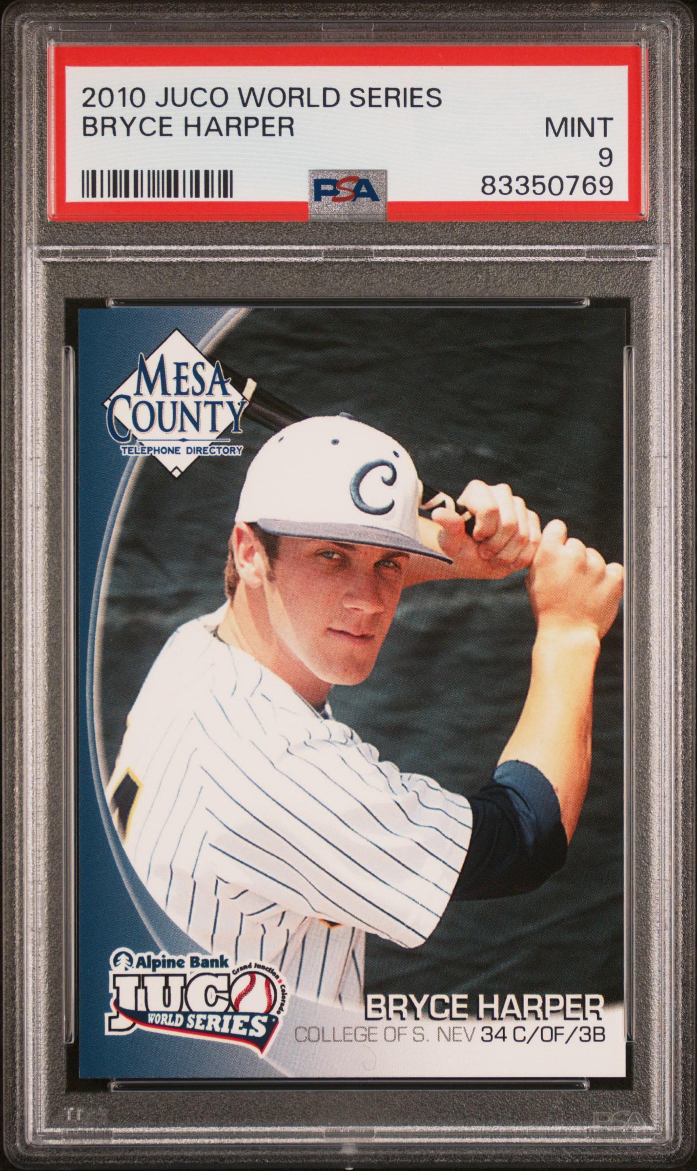 Bryce Harper 2010 JUCO World Series #1 RC (PSA 9) at PristineAuction.com Bryce Harper 2010 JUCO World Series #1 RC (PSA 9) at PristineAuction.com