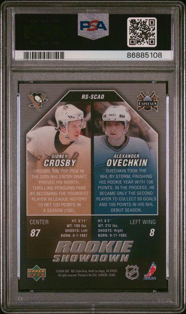 Sidney Crosby / Alexander Ovechkin 2005 Upper Deck Rookie Showdown #RSSCAO (PSA 9) at PristineAuction.com Sidney Crosby / Alexander Ovechkin 2005 Upper Deck Rookie Showdown #RSSCAO (PSA 9) at PristineAuction.com
