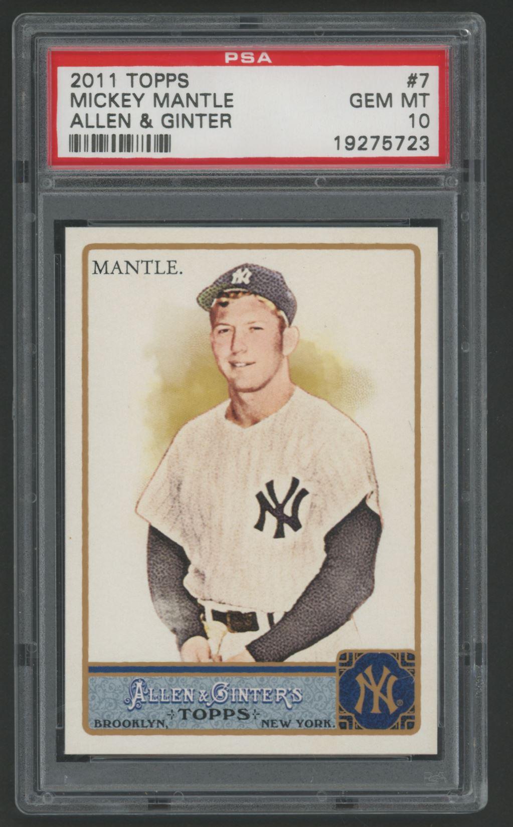 Mickey Mantle 2011 Topps Allen and Ginter #7 (PSA 10) at PristineAuction.com Mickey Mantle 2011 Topps Allen and Ginter #7 (PSA 10) at PristineAuction.com