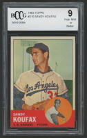 Sandy Koufax 1963 Topps #115 (BCCG 9) at PristineAuction.com