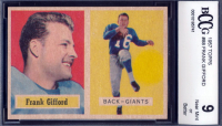 Frank Gifford 1957 Topps #88 (BCCG 9) at PristineAuction.com