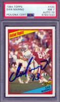 Dan Marino Signed 1984 Topps #124 IR RC (PSA 7 | Auto 10) at PristineAuction.com