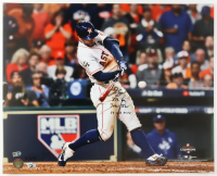 George Springer Signed Astros 16x20 Photo Inscribed "379 BA, 7 RBIS, 5HRS, WS MVP" (Fanatics & MLB) at PristineAuction.com