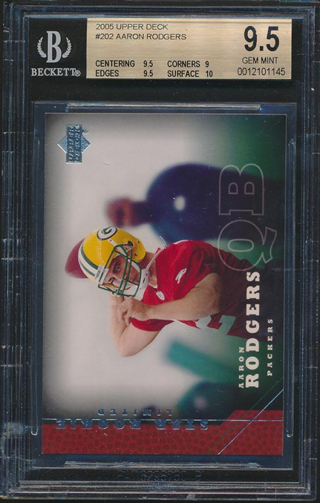 Aaron Rodgers 2005 Upper Deck #202 (BGS 9.5) at PristineAuction.com Aaron Rodgers 2005 Upper Deck #202 (BGS 9.5) at PristineAuction.com