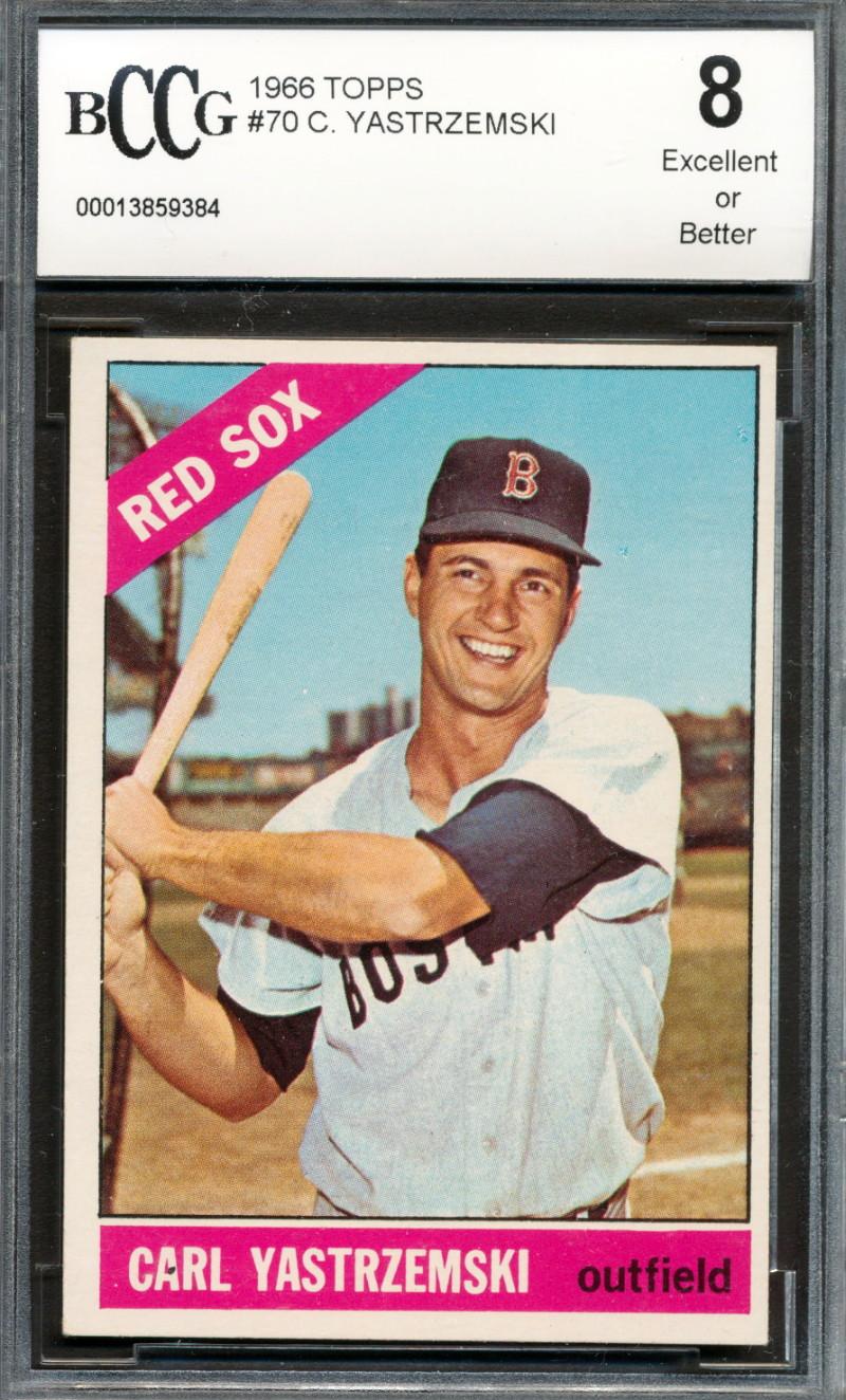 Carl Yastrzemski 1966 Topps #70 (BCCG 8) at PristineAuction.com Carl Yastrzemski 1966 Topps #70 (BCCG 8) at PristineAuction.com