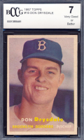 Don Drysdale 1957 Topps #18 RC (BCCG 7) at PristineAuction.com
