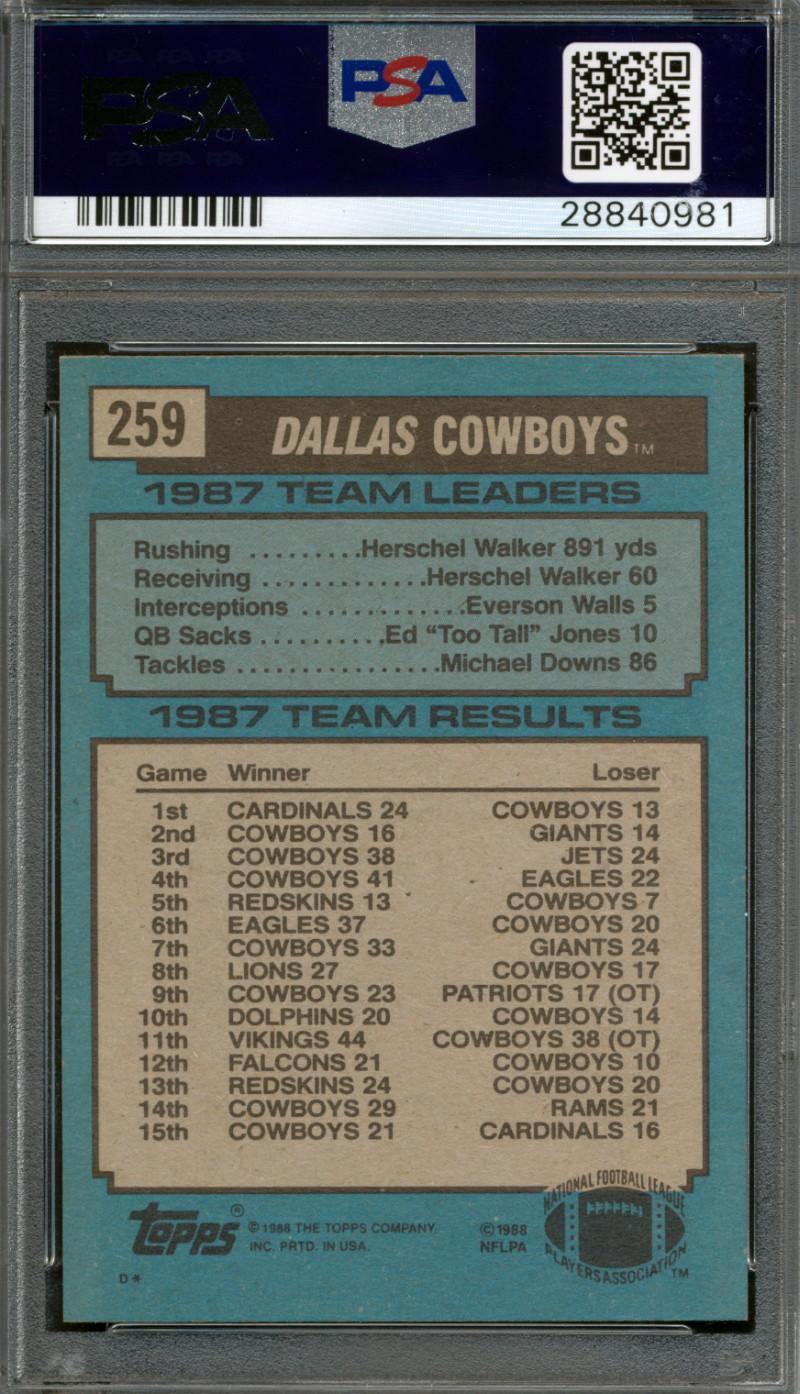 Herschel Walker Signed 1988 Topps Team Leaders #259 (PSA 9) at PristineAuction.com Herschel Walker Signed 1988 Topps Team Leaders #259 (PSA 9) at PristineAuction.com