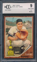 Joe Torre 1962 Topps #218 RC (BCCG 9) at PristineAuction.com