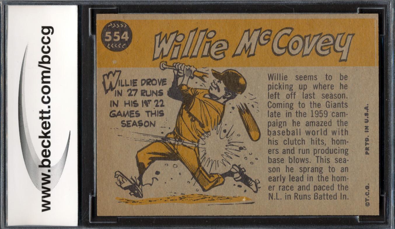 Willie McCovey 1960 Topps #554 AS (BCCG 8) at PristineAuction.com Willie McCovey 1960 Topps #554 AS (BCCG 8) at PristineAuction.com