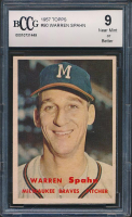 Warren Spahn 1957 Topps #90 (BCCG 9) at PristineAuction.com