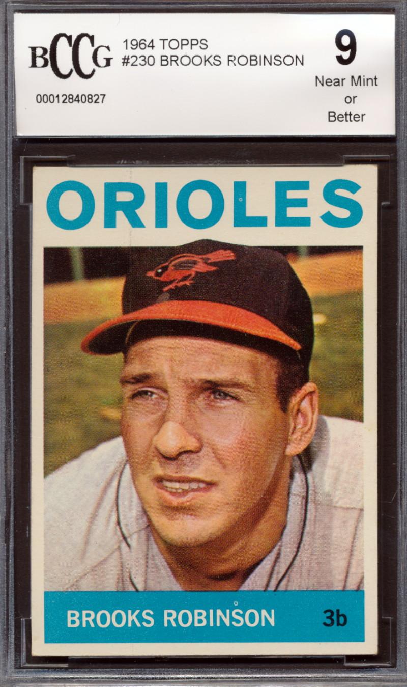 Brooks Robinson 1964 Topps #230 (BCCG 9) at PristineAuction.com Brooks Robinson 1964 Topps #230 (BCCG 9) at PristineAuction.com
