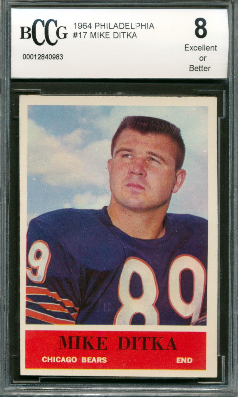 Mike Ditka 1964 Philadelphia #17 (BCCG 8) at PristineAuction.com Mike Ditka 1964 Philadelphia #17 (BCCG 8) at PristineAuction.com