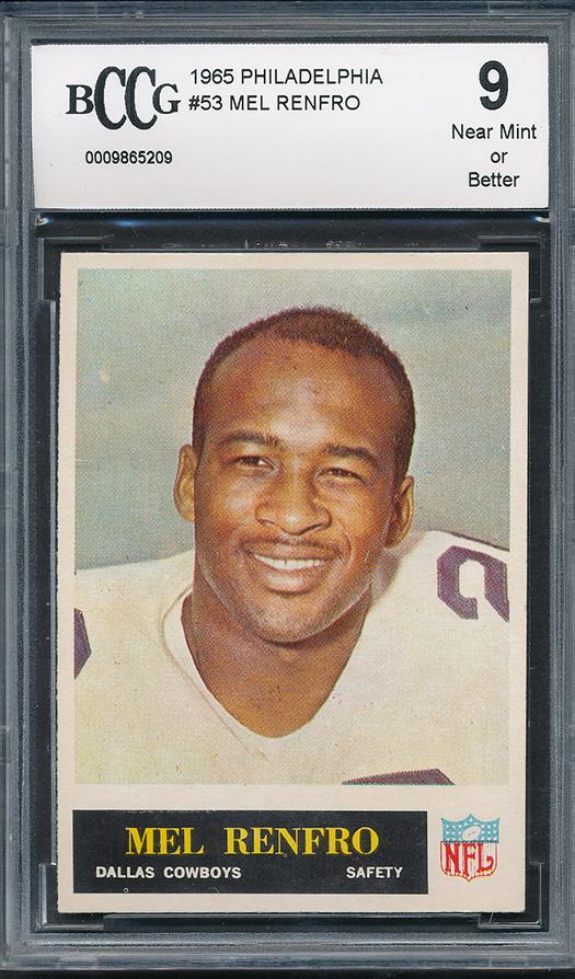 Mel Renfro 1965 Philadelphia #53 RC (BCCG 9) at PristineAuction.com Mel Renfro 1965 Philadelphia #53 RC (BCCG 9) at PristineAuction.com