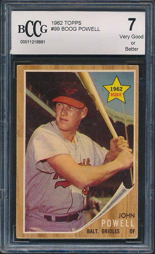 Boog Powell 1962 Topps #99 RC (BCCG 7) at PristineAuction.com Boog Powell 1962 Topps #99 RC (BCCG 7) at PristineAuction.com