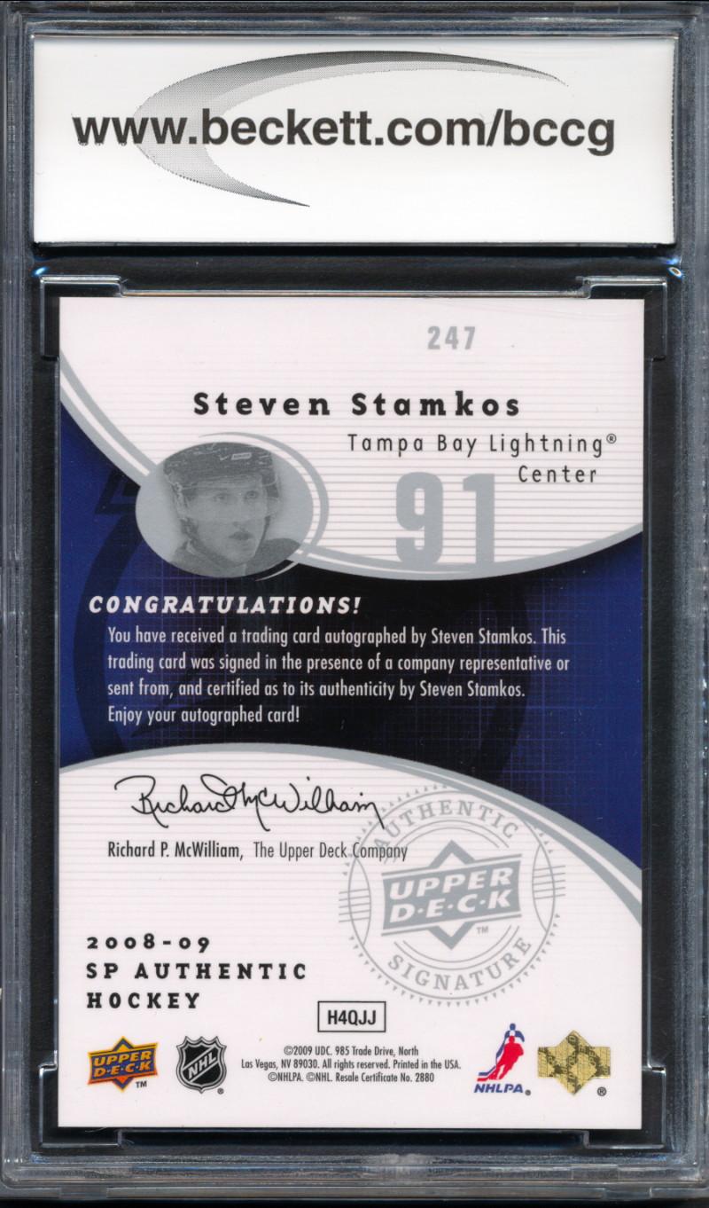 Steven Stamkos 2008-09 SP Authentic AU #247 #/999 RC (BCCG 10) at PristineAuction.com Steven Stamkos 2008-09 SP Authentic AU #247 #/999 RC (BCCG 10) at PristineAuction.com