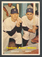 Mickey Mantle / Yogi Berra 1957 Topps #407 Yankees Power Hitters at PristineAuction.com