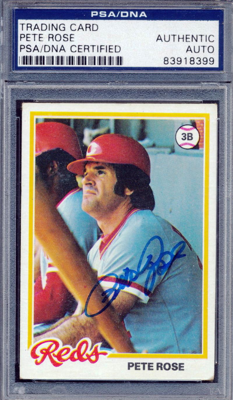 Pete Rose Signed 1978 Topps #20 DP (PSA) at PristineAuction.com Pete Rose Signed 1978 Topps #20 DP (PSA) at PristineAuction.com