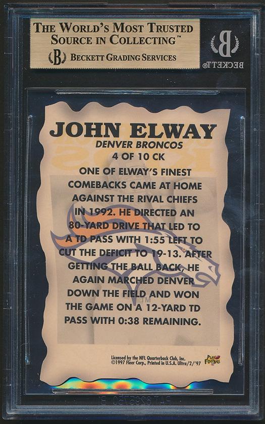 John Elway 1997 Ultra Comeback Kids #4 (BGS 9.5) at PristineAuction.com John Elway 1997 Ultra Comeback Kids #4 (BGS 9.5) at PristineAuction.com