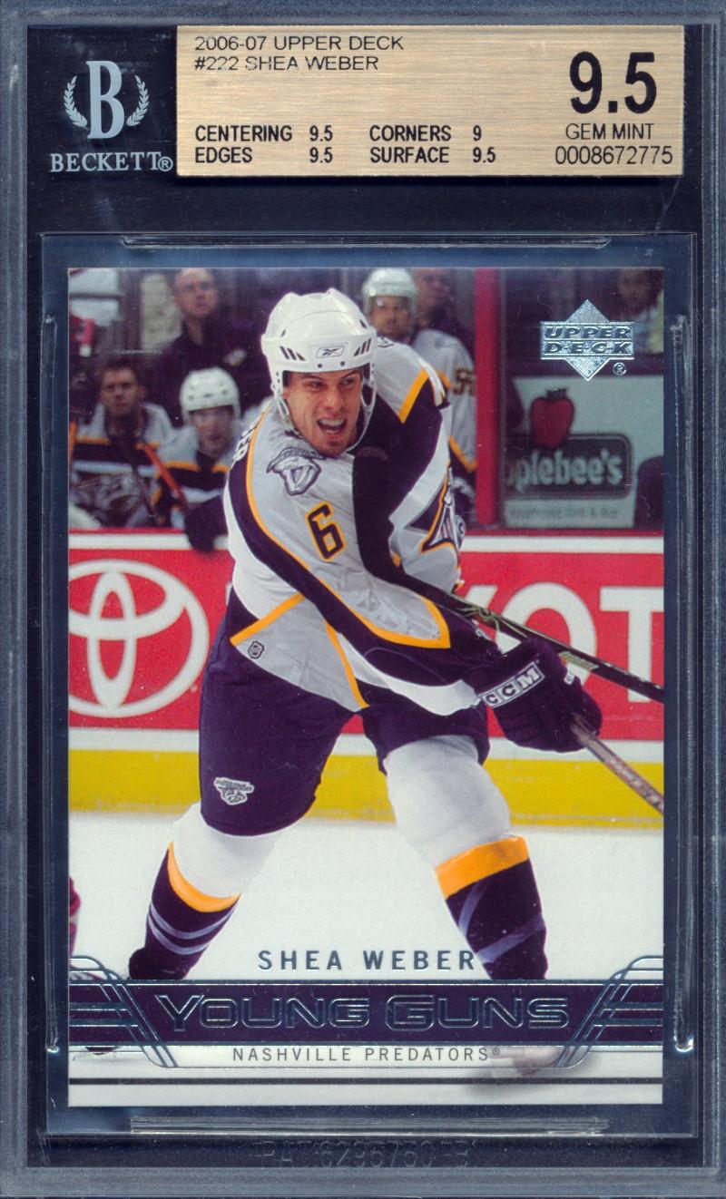 Shea Weber 2006-07 Upper Deck #222 YG RC (BGS 9.5) at PristineAuction.com Shea Weber 2006-07 Upper Deck #222 YG RC (BGS 9.5) at PristineAuction.com
