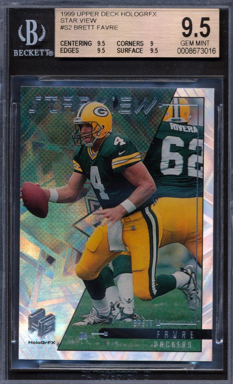 Brett Favre 1999 Upper Deck HoloGrFX Star View #S2 (BGS 9.5) at PristineAuction.com Brett Favre 1999 Upper Deck HoloGrFX Star View #S2 (BGS 9.5) at PristineAuction.com