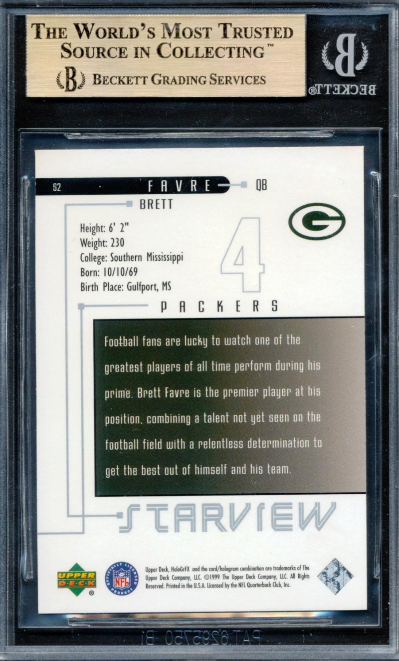 Brett Favre 1999 Upper Deck HoloGrFX Star View #S2 (BGS 9.5) at PristineAuction.com Brett Favre 1999 Upper Deck HoloGrFX Star View #S2 (BGS 9.5) at PristineAuction.com