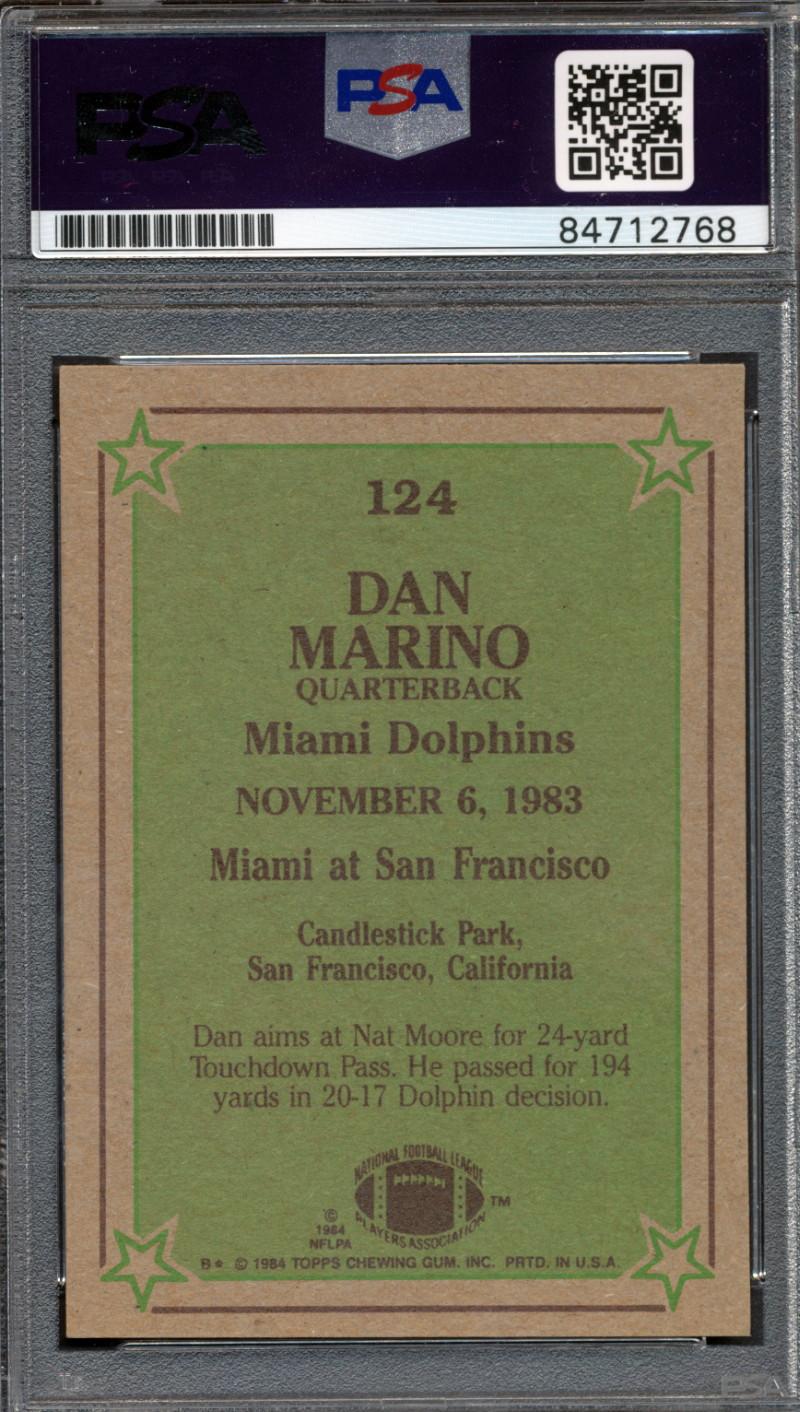 Dan Marino Signed 1984 Topps #124 IR RC (PSA | Auto 10) at PristineAuction.com Dan Marino Signed 1984 Topps #124 IR RC (PSA | Auto 10) at PristineAuction.com