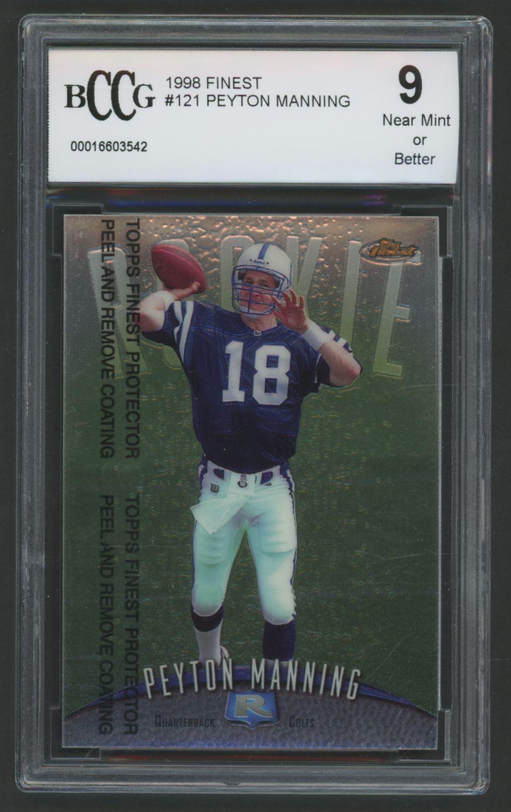 Peyton Manning 1998 Finest #121 RC (BCCG 9) at PristineAuction.com Peyton Manning 1998 Finest #121 RC (BCCG 9) at PristineAuction.com