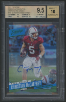 Christian McCaffrey 2017 Prestige Rookie Autographs Xtra Points Green #215 #106/150 (BGS 9.5 | Auto 10) at PristineAuction.com