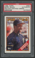 Barry Bonds Signed 1988 Topps #450 (PSA) at PristineAuction.com