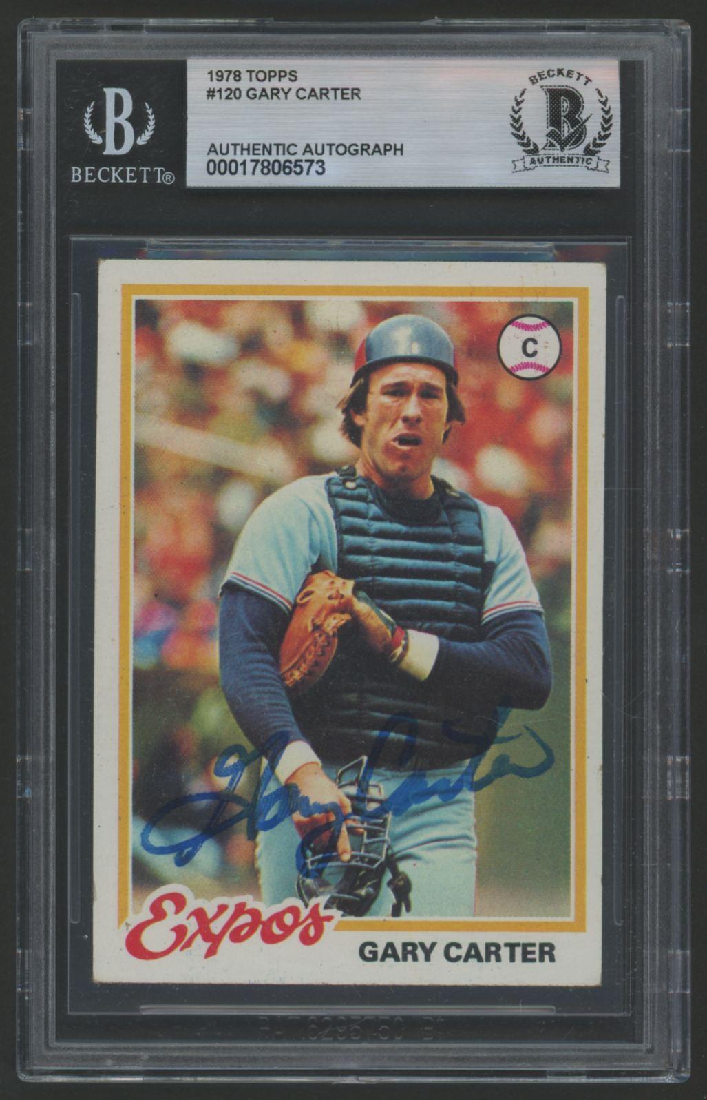 Gary Carter Signed 1978 Topps #120 (BGS) at PristineAuction.com Gary Carter Signed 1978 Topps #120 (BGS) at PristineAuction.com