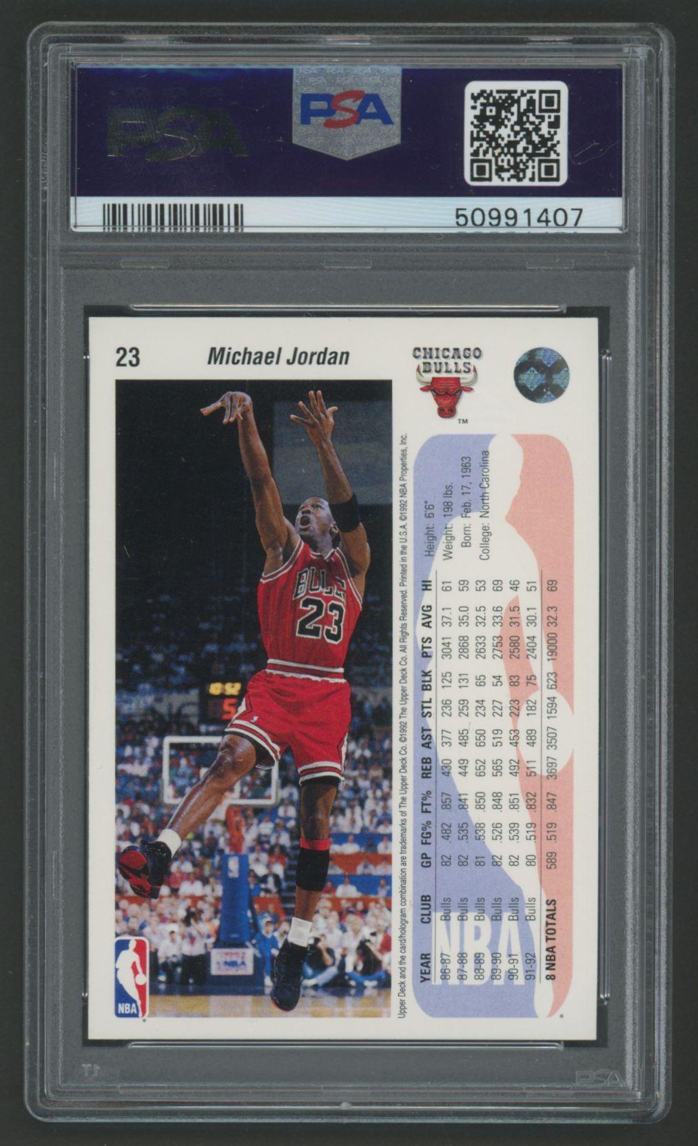 Michael Jordan 1992-93 Upper Deck #23 (PSA 9) at PristineAuction.com Michael Jordan 1992-93 Upper Deck #23 (PSA 9) at PristineAuction.com