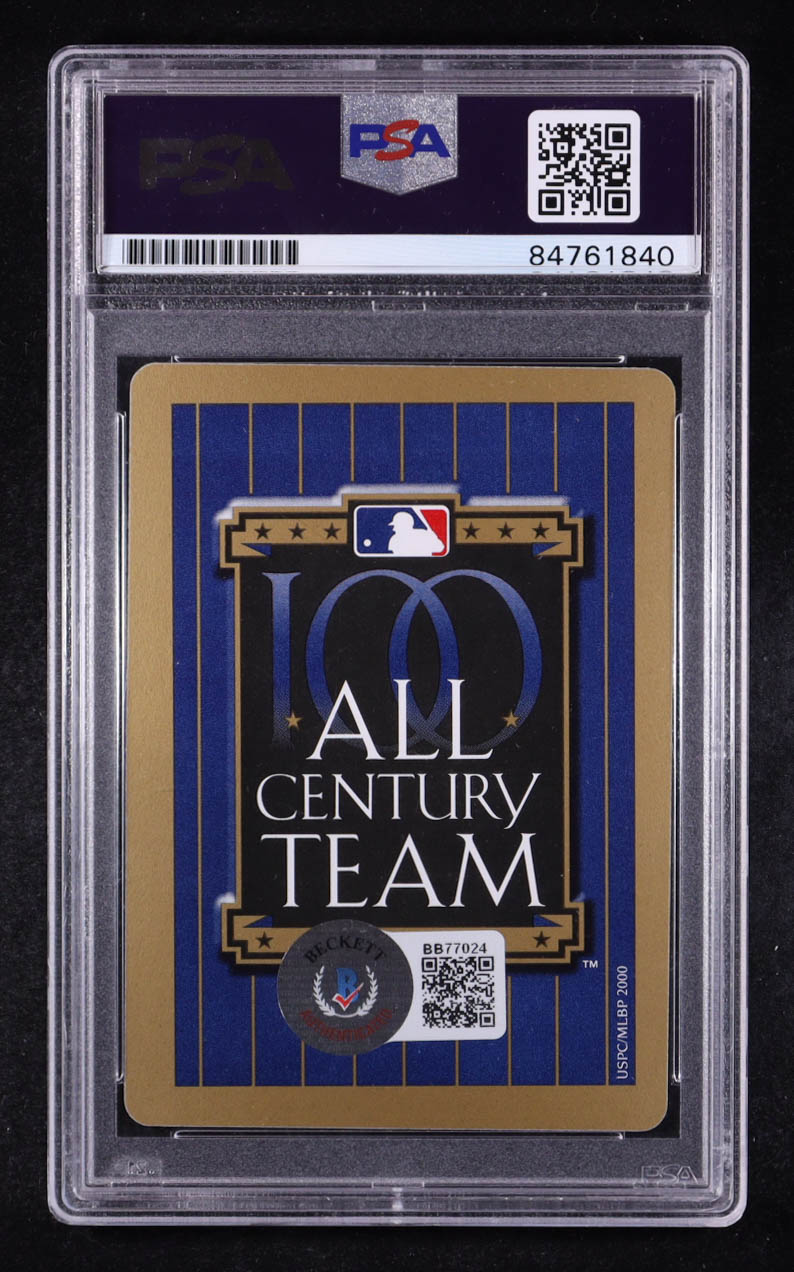 Bob Feller Signed 2000 All Century Team Playing Card 2 of Clubs (PSA) at PristineAuction.com Bob Feller Signed 2000 All Century Team Playing Card 2 of Clubs (PSA) at PristineAuction.com
