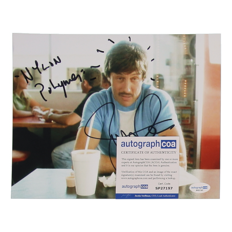 Jon Gries Signed "Napoleon Dynamite" 8x10 Photo Inscribed "Nylon Polymer" (ACOA) at PristineAuction.com Jon Gries Signed "Napoleon Dynamite" 8x10 Photo Inscribed "Nylon Polymer" (ACOA) at PristineAuction.com