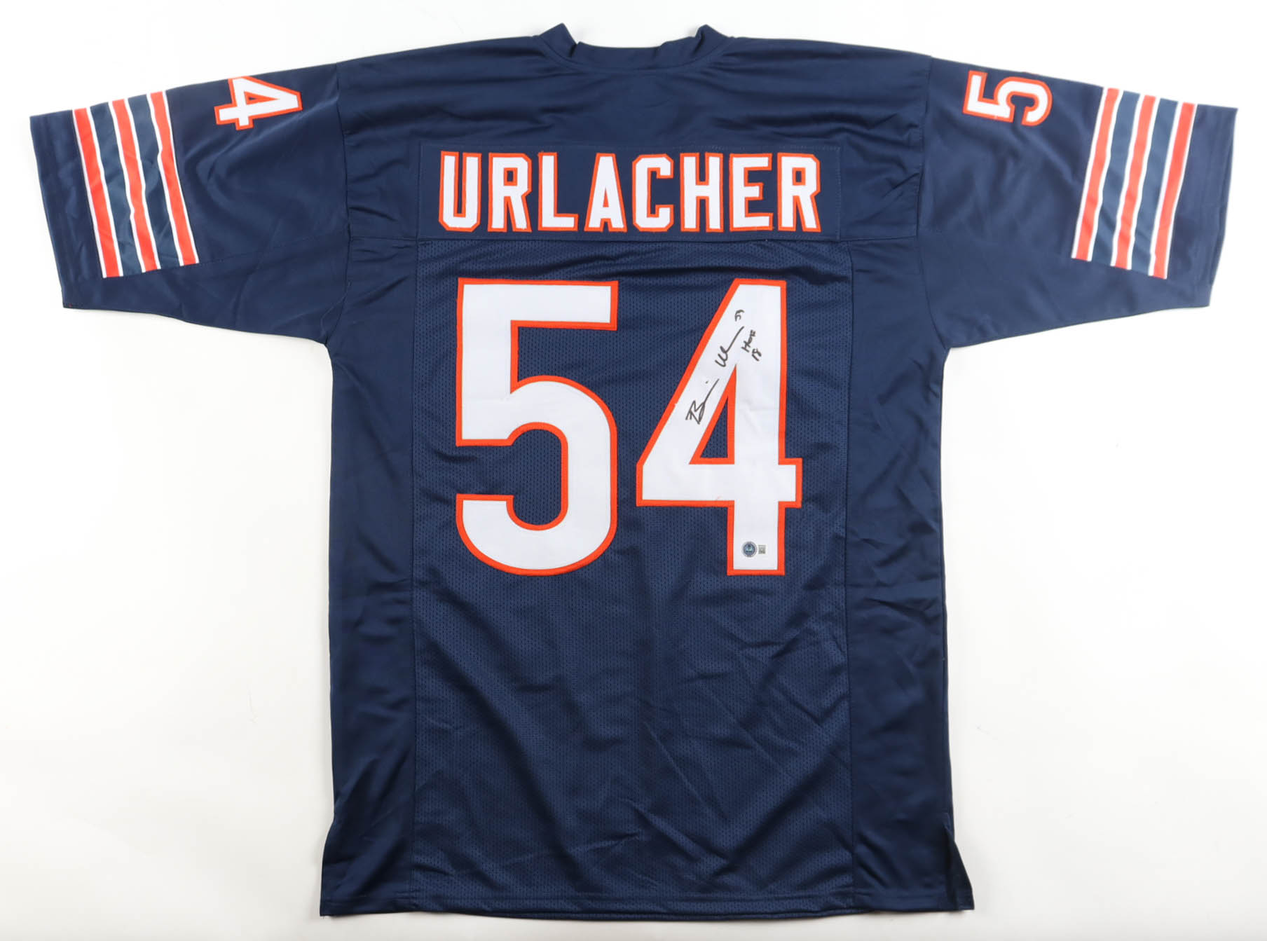 Brian Urlacher Signed Jersey Inscribed "HOF 18" (Beckett) at PristineAuction.com Brian Urlacher Signed Jersey Inscribed "HOF 18" (Beckett) at PristineAuction.com
