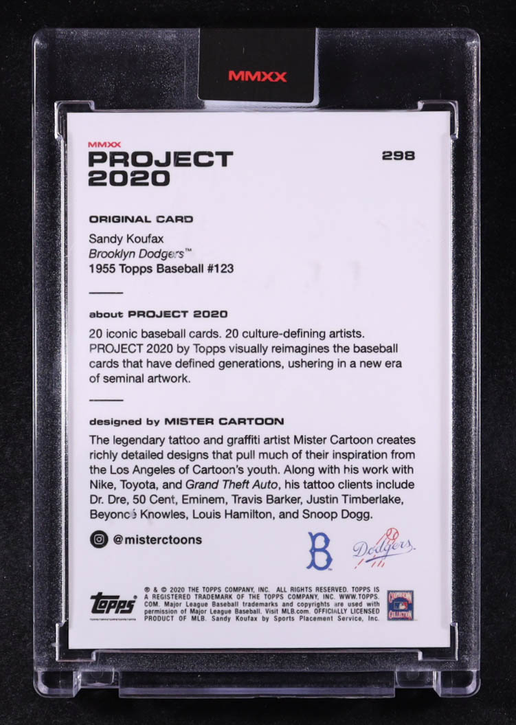 Sandy Koufax 2020 Topps Project 2020 #298 at PristineAuction.com Sandy Koufax 2020 Topps Project 2020 #298 at PristineAuction.com